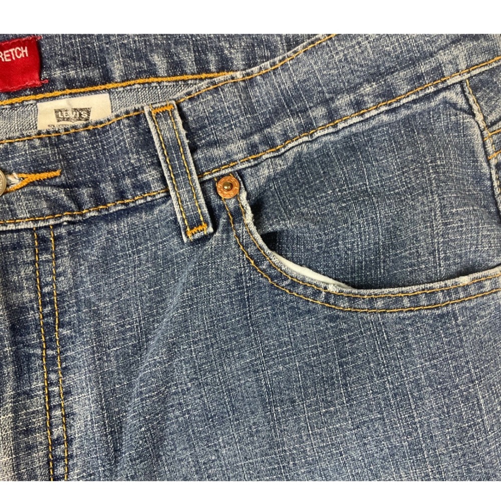Levi Strauss 505 Jeans Straight Stretch Blue Denim Women Size 14 M (Jan 2003) - Picture 6 of 15